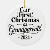私たちの初めてのクリスマスは祖父母 セラミックオーナメント (裏面)