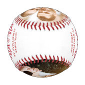 私たちの初めてのクリスマスは、新婚夫妻の写真として 野球ボール (裏面)