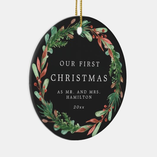 私たちの初めてのクリスマスは、Mr.とMr.リースSeramic Oです。 セラミックオーナメント (右)