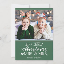 私たちの初めてのクリスマスはlgbtのミセス&ミセス・ホリデーカード シーズンカード