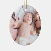 私たちの初めてのクリスマスはMommy Daddyフォトホリデーとして セラミックオーナメント (右)