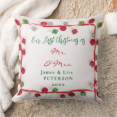 私たちの初めてのクリスマスはMr.そしてミセス・アイ クッション (ブランケット)