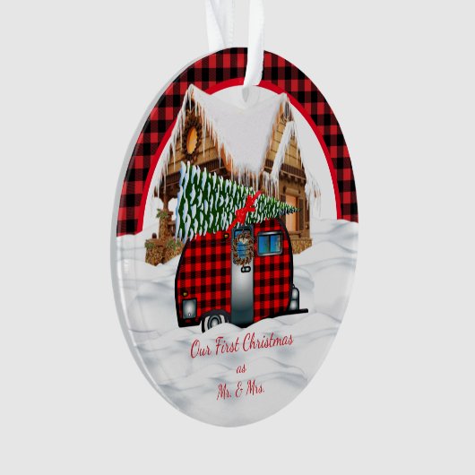 私たちの初めてのクリスマスはMr.そしてミセス オーナメント (正面)