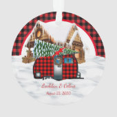 私たちの初めてのクリスマスはMr.そしてミセス オーナメント (裏面)