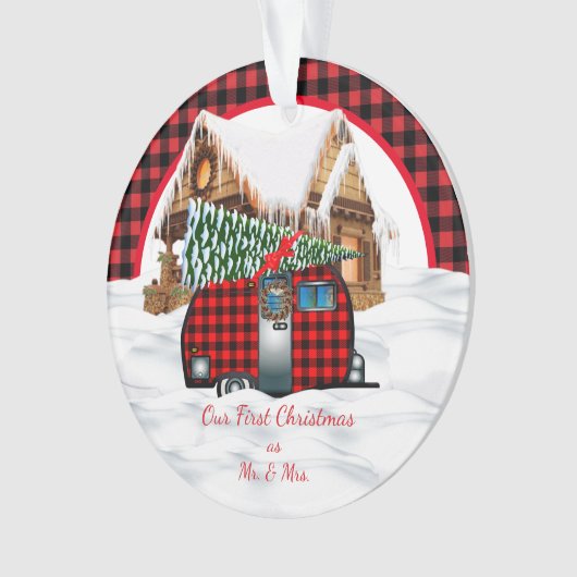私たちの初めてのクリスマスはMr.そしてミセス オーナメント (正面)