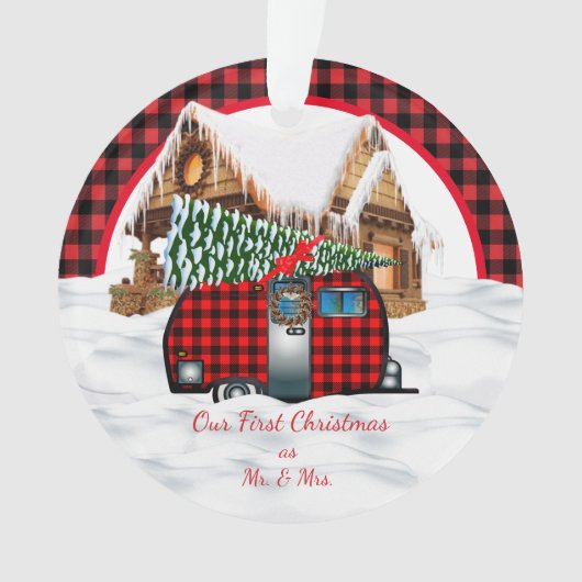 私たちの初めてのクリスマスはMr.そしてミセス オーナメント (正面)