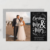 私たちの初めてのクリスマスはMr.そしてミセス シーズンカード (正面/裏面)