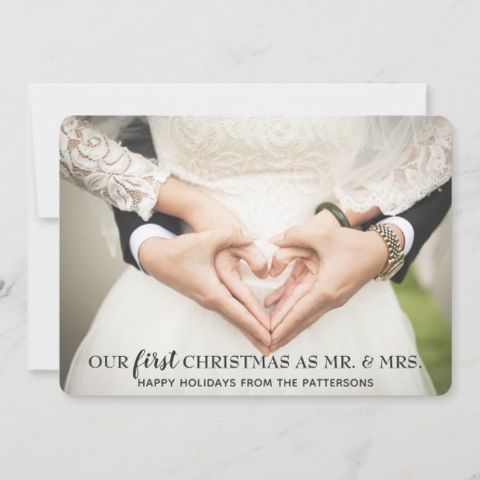 私たちの初めてのクリスマスはMr.そしてミセス シーズンカード (正面)