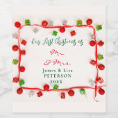 私たちの初めてのクリスマスはMr.そしてミセス ワインラベル (シングルラベル)