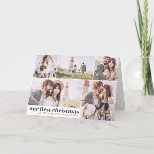 私たちの初めてのクリスマスはMr.とMr. Foto Crismasとして シーズンカード (正面)