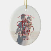 私たちの初めてのクリスマスはMr.フォト夫人 セラミックオーナメント (右)