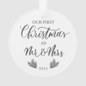 私たちの初めてのクリスマスはMr.&ミセス・ウィズ・イヤー オーナメント (裏面)