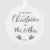私たちの初めてのクリスマスはMr.&ミセス・ウィズ・イヤー オーナメント (正面)