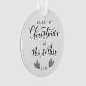 私たちの初めてのクリスマスはMr.&ミセス・ウィズ・フォト オーナメント (正面)
