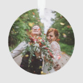 私たちの初めてのクリスマスはMr.&ミセス・ウィズ・フォト オーナメント (裏面)