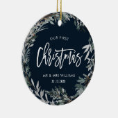 私たちの初めてのクリスマスはmr.ミセス・ウィンター・リース セラミックオーナメント (右)