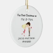 私たちの初めてのクリスマスはMr.ミセス・オーナメント セラミックオーナメント (右)