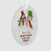 私たちの初めてのクリスマスはMr.ミセス・カワイイ雪だるま オーナメント (正面)