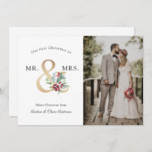 私たちの初めてのクリスマスはMr.ミセス シーズンカード (正面/裏面)