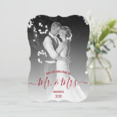 私たちの初めてのクリスマスはMr.ミセス・フォト・ホリデイ シーズンカード (スタンド正面)