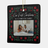 私たちの初めてのクリスマスを永遠の家族として採用 セラミックオーナメント (左)