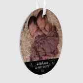 私たちの初めてのクリスマスを祖父母として双子 オーナメント (正面)