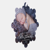 私たちの初めてのクリスマスを祖父母として オーナメントカード (右)