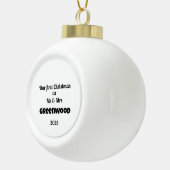 私たちの初めてのクリスマスを! セラミックボールオーナメント (右)