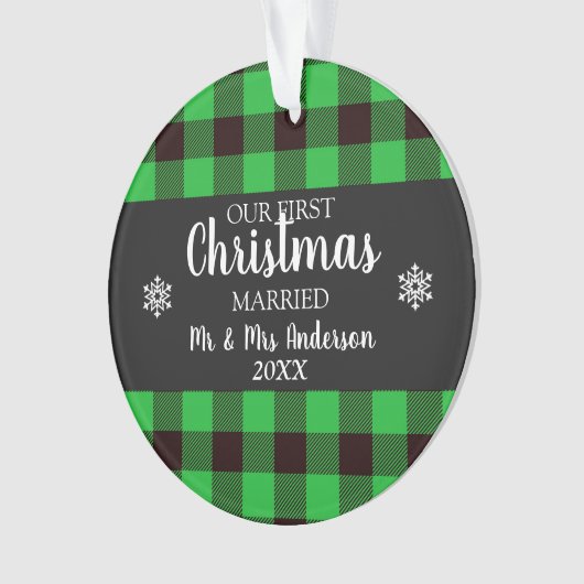 私たちの初めてのクリスマスアクリルオーナメント オーナメント (正面)