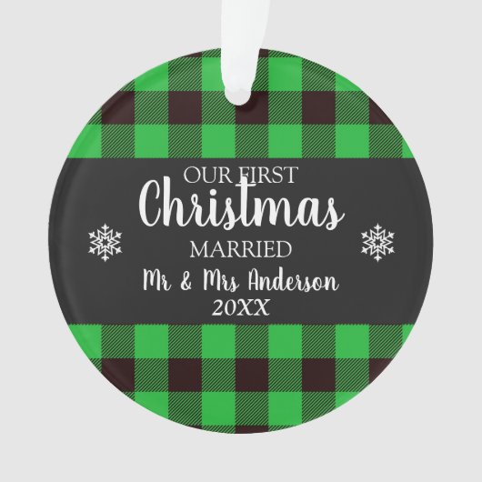 私たちの初めてのクリスマスアクリルオーナメント オーナメント (正面)