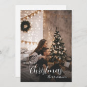 私たちの初めてのクリスマスアーバンロマンチック写真カード シーズンカード (正面/裏面)