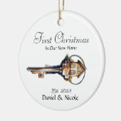 私たちの初めてのクリスマスインザニューホームオーナメント セラミックオーナメント (左)