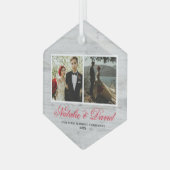 私たちの初めてのクリスマスオーナメント ガラスオーナメント (正面左)