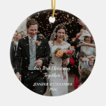 私たちの初めてのクリスマスカスタマイズ、カップルの写真