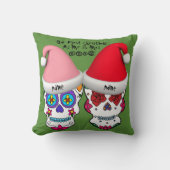 私たちの初めてのクリスマスカスタムシュガースカルピロー クッション (正面)