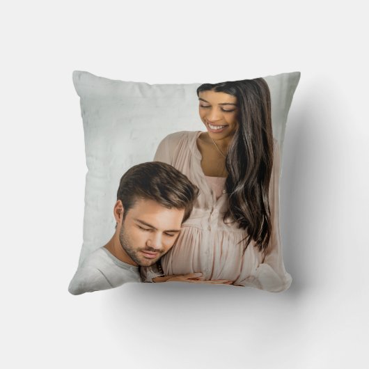 私たちの初めてのクリスマスカスタム一緒の写真2 クッション (裏面)