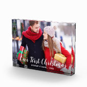 私たちの初めてのクリスマスカップルのフォトブロックW フォトブロック (右)