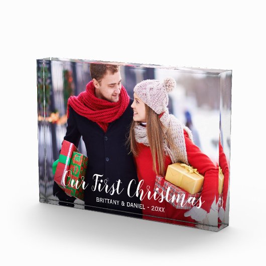 私たちの初めてのクリスマスカップルのフォトブロックW フォトブロック (右)