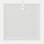 私たちの初めてのクリスマスカップルの写真 ガラスオーナメント (裏面)