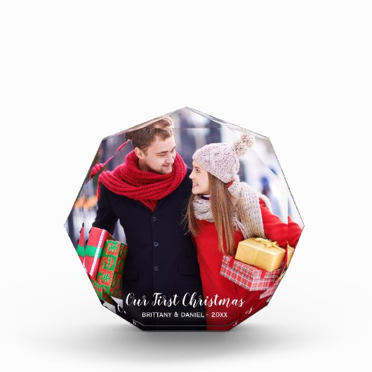 私たちの初めてのクリスマスカップル写真ブロックO フォトブロック (正面)