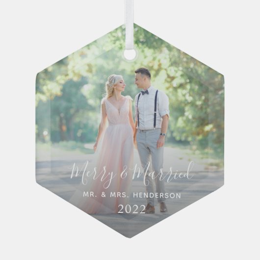 私たちの初めてのクリスマスガラスオーナメント ガラスオーナメント (正面)