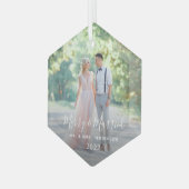 私たちの初めてのクリスマスガラスオーナメント ガラスオーナメント (正面左)