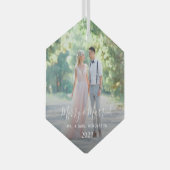 私たちの初めてのクリスマスガラスオーナメント ガラスオーナメント (正面右)