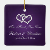 私たちの初めてのクリスマスキープサケオーナメント セラミックオーナメント (裏面)