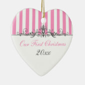 私たちの初めてのクリスマスキープサケオーナメント セラミックオーナメント (右)