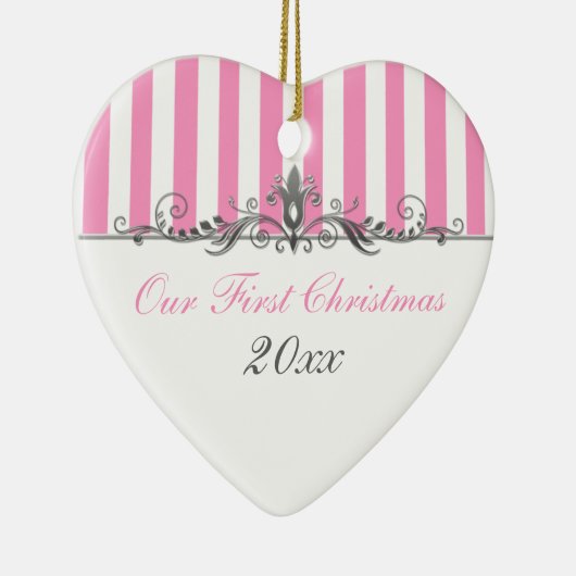 私たちの初めてのクリスマスキープサケオーナメント セラミックオーナメント (右)