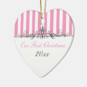 私たちの初めてのクリスマスキープサケオーナメント セラミックオーナメント (左)