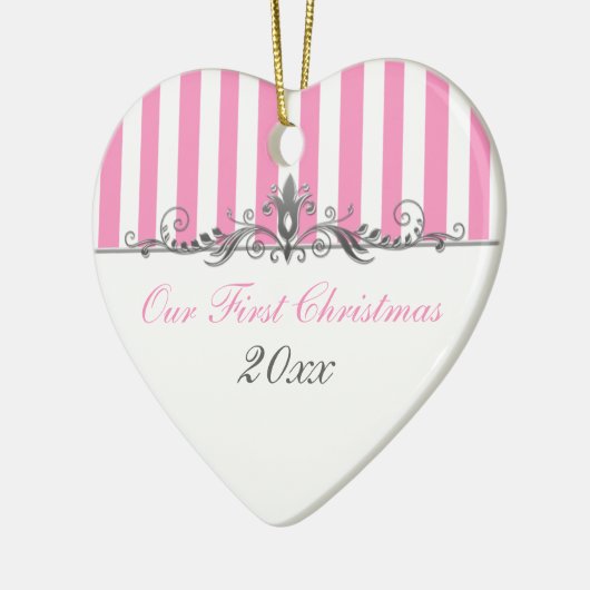 私たちの初めてのクリスマスキープサケオーナメント セラミックオーナメント (左)