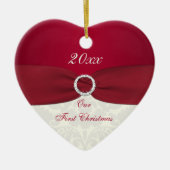 私たちの初めてのクリスマスキープサケオーナメント セラミックオーナメント (正面)