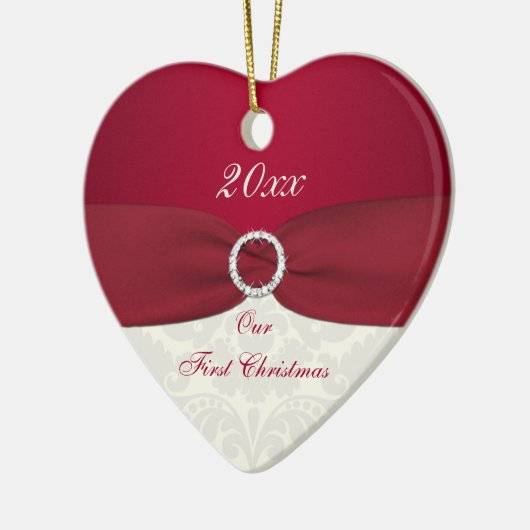 私たちの初めてのクリスマスキープサケオーナメント セラミックオーナメント (左)